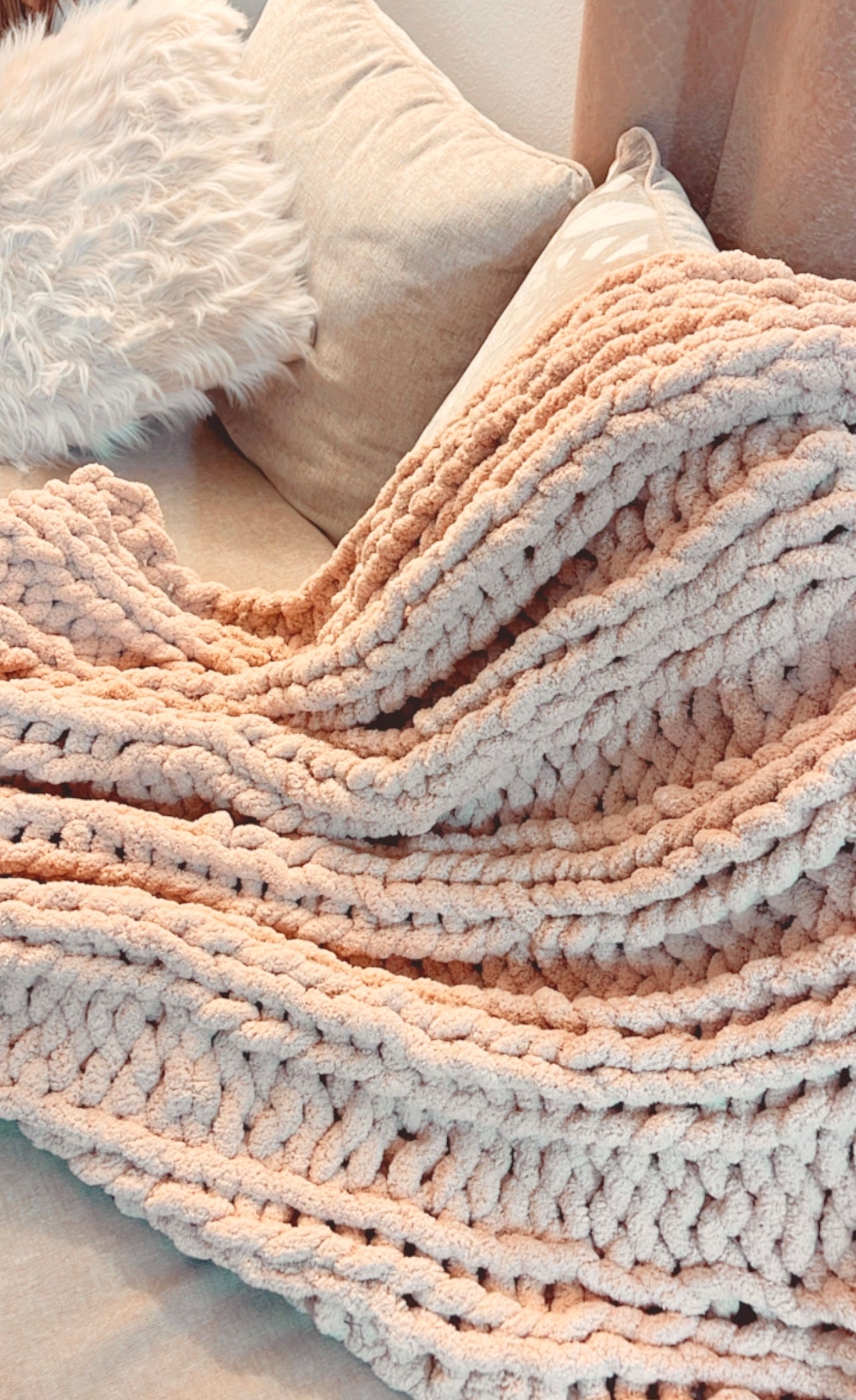 Chunky knitted Blanket