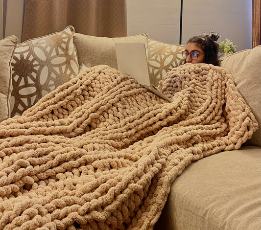 Chunky knitted Blanket